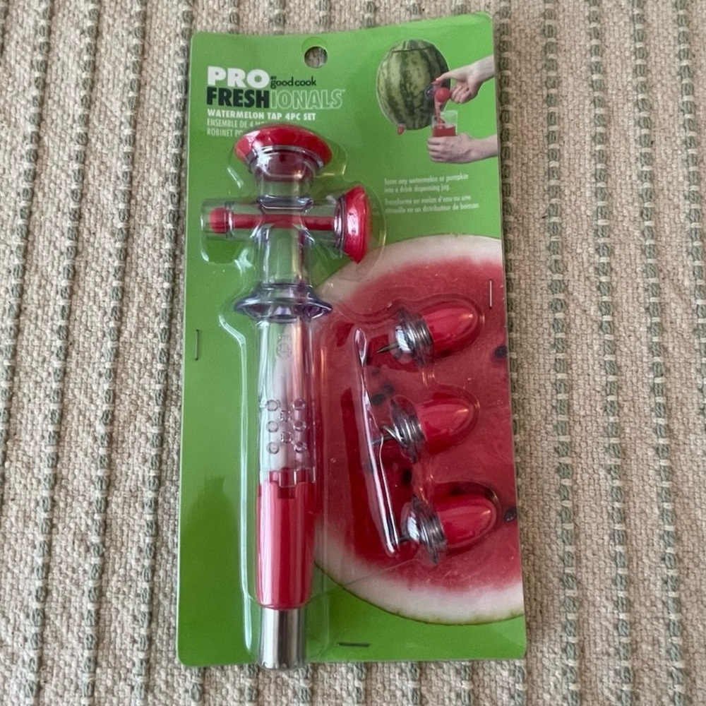 NEW - Watermelon Tap 4-Piece Set - Red